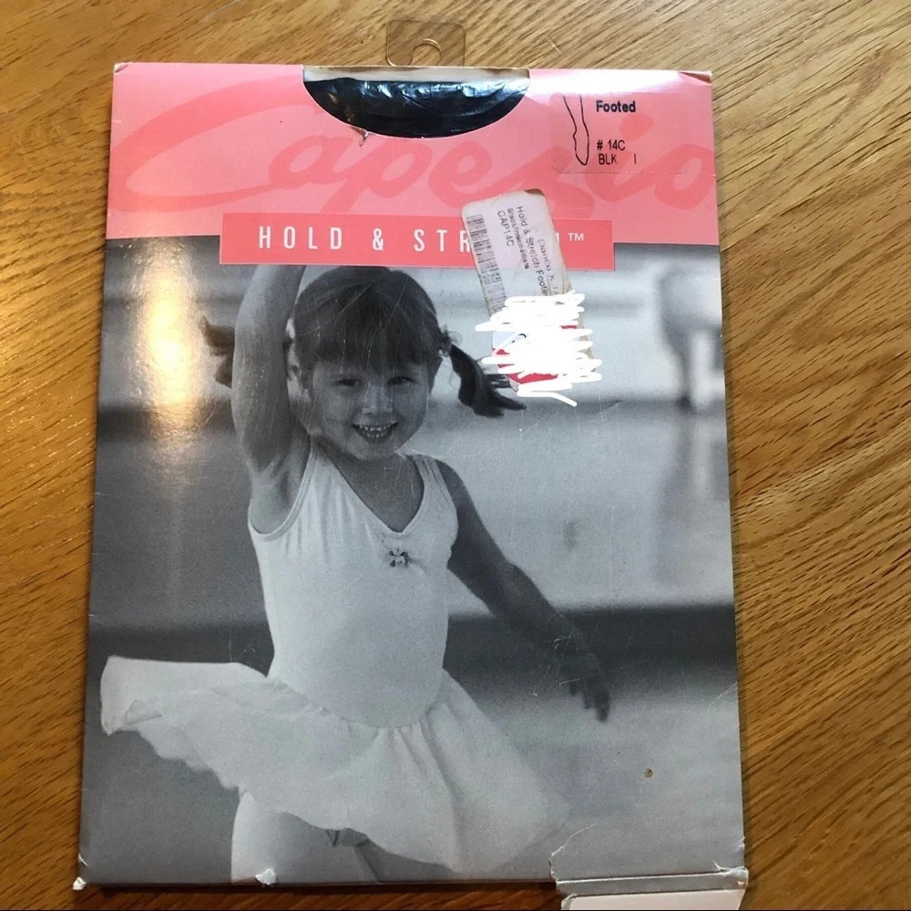 Black Child Footed Tights Capezio 14C Small NWT
